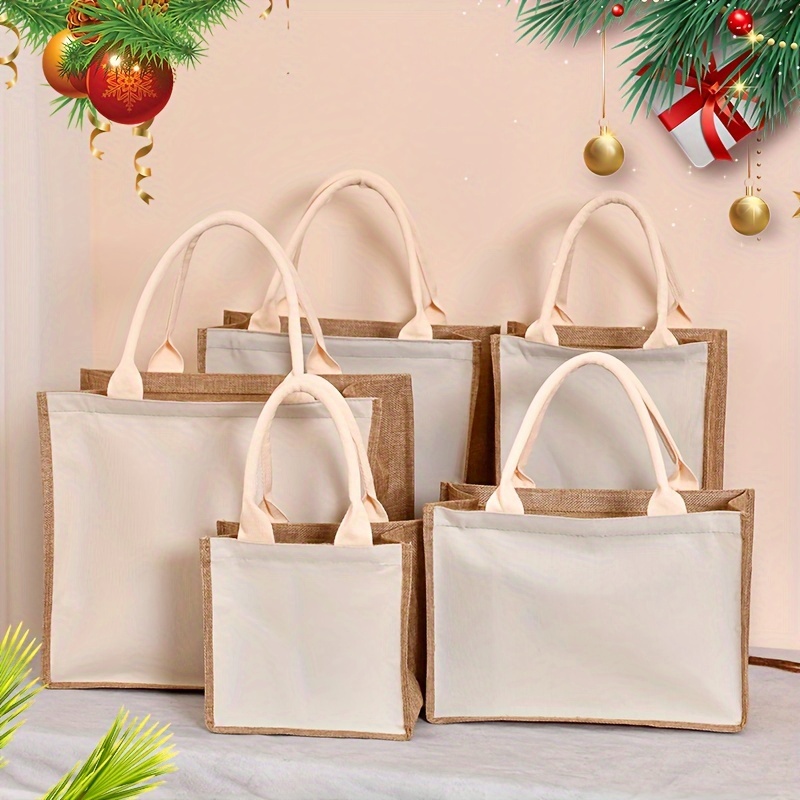 20 Pcs Natural Cotton Tote Bags 15 x 16 Inch Blank Canvas Tote Bag Bulk  Reusable Grocery Bag with Handles and PTEF Sheet Beach Cloth Bags Large