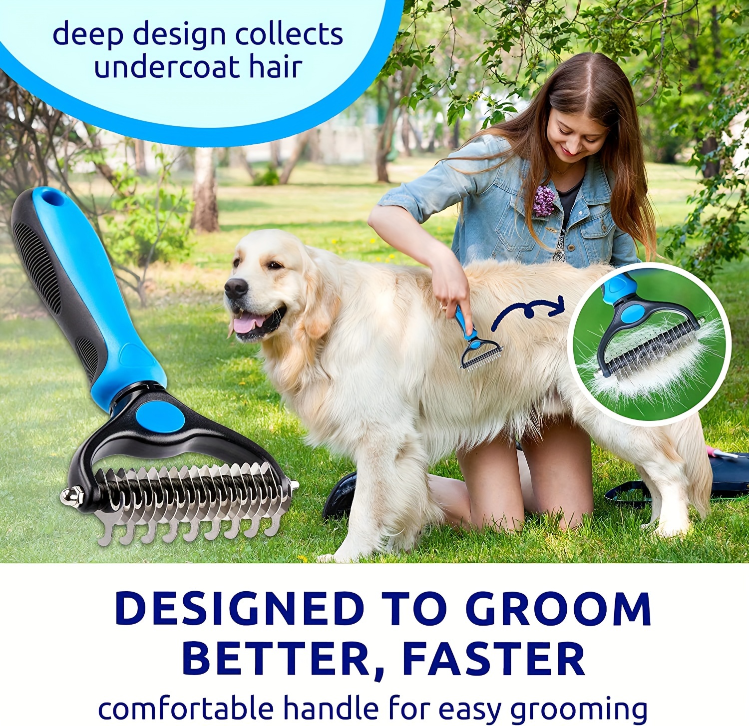 pet grooming for removing hair from dogs and cats suitable for   long and short fur Product details 3