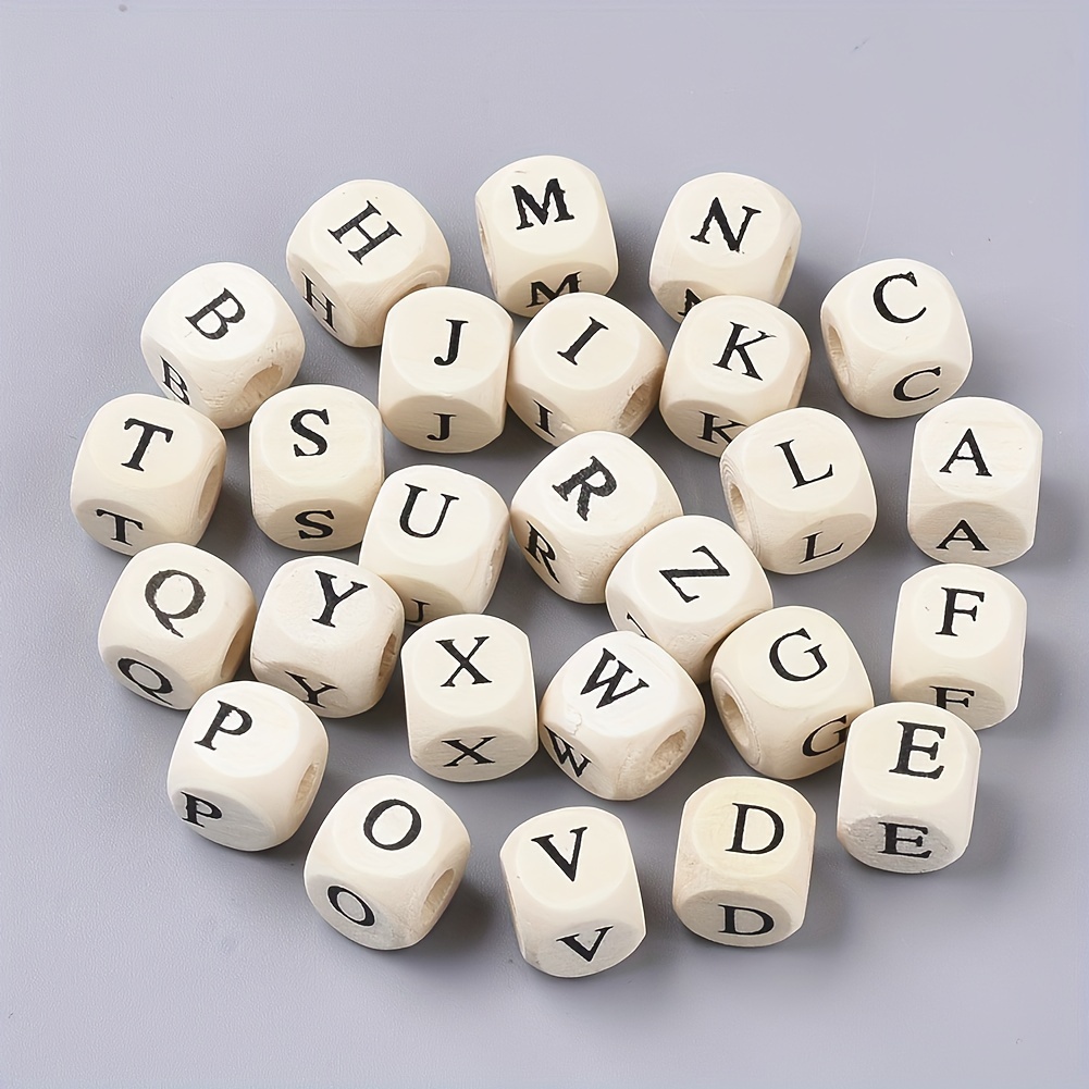 Natural Wooden Letter Beads Mixed Square Cube Beads For Jewelry Making  Handmade Diy Unique Bracelet Necklace Other Decors Craft Supplies - Temu  Cyprus