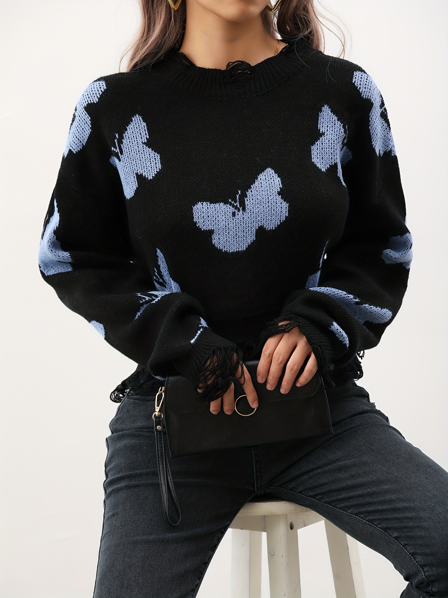 Black butterfly 2024 sweater