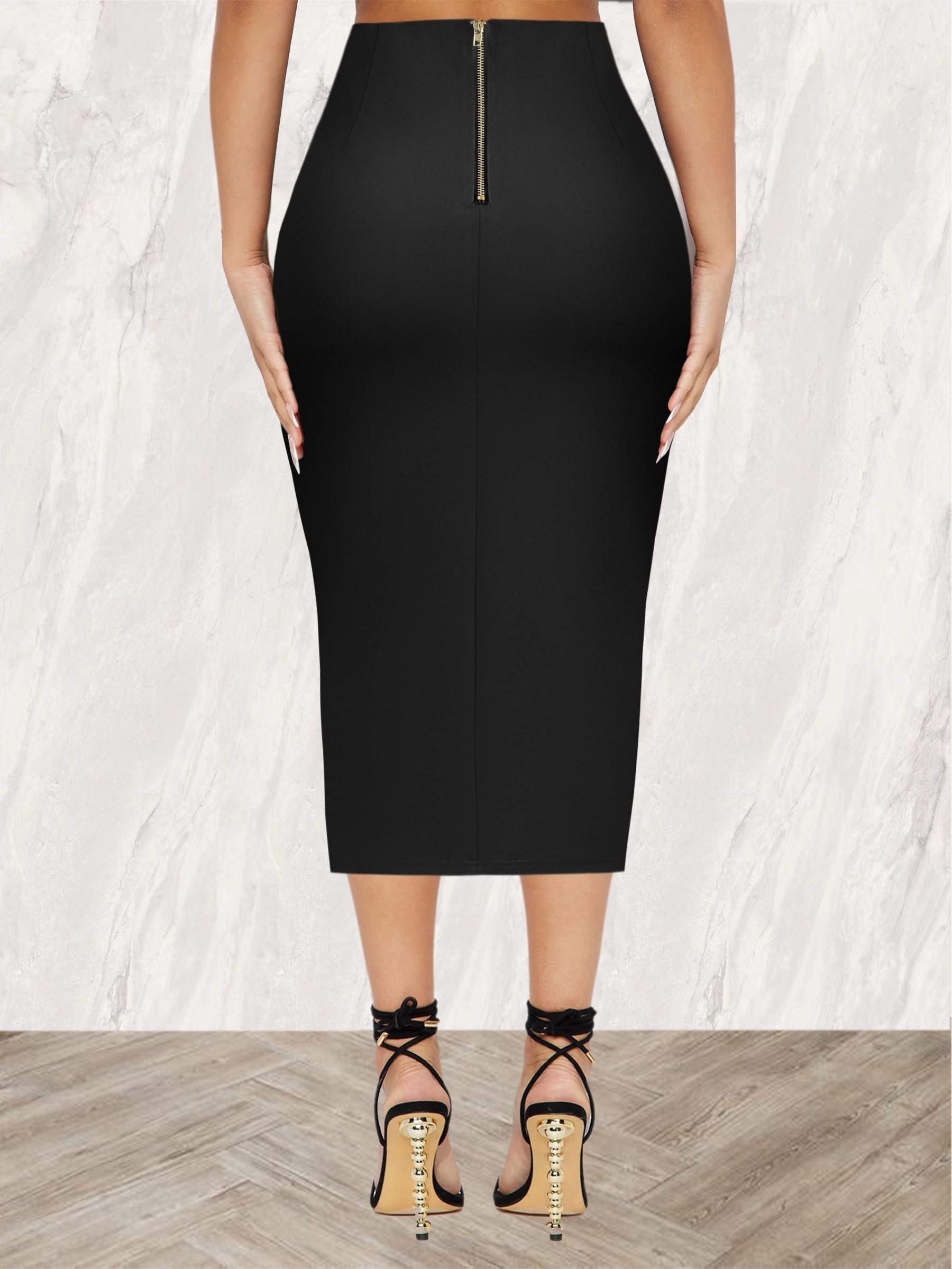 Bodycon skirt with clearance zipper