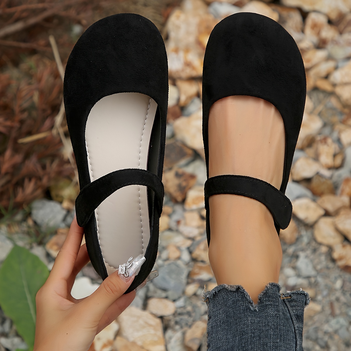 

Women's Comfy Flat Shoes, Round Toe Soft Sole Daily Shoes, All-match Minimalist Flats