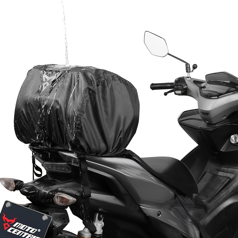 MOTOCENTRIC Carbon Fiber Motorrad Hecktasche Wasserdichte  Frontkreuz-Rücksitz-Multifunktionstasche Große Kapazität Roller Gepäck  Reflektierende
