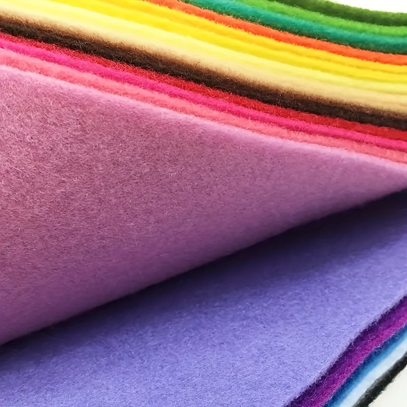 

40pcs 30cmx20cm Felt Cloth, Soft Felt Fabric Sheet Assorted Color Felt Pack Diy Craft Sewing Squares Nonwoven Fabric