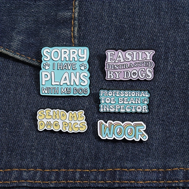 Keep A Pet Dog Enamel Pins Dogs Brooches Lapel Badges Funny Temu United Kingdom