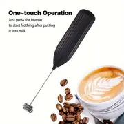 1pc electric milk frother mini milk foamer handheld electric whisk battery operated not included drink mixer hand mixer for coffee electric wireless blender for lattes cappuccino frappe chocolate portable foam maker for christmas gifts details 10