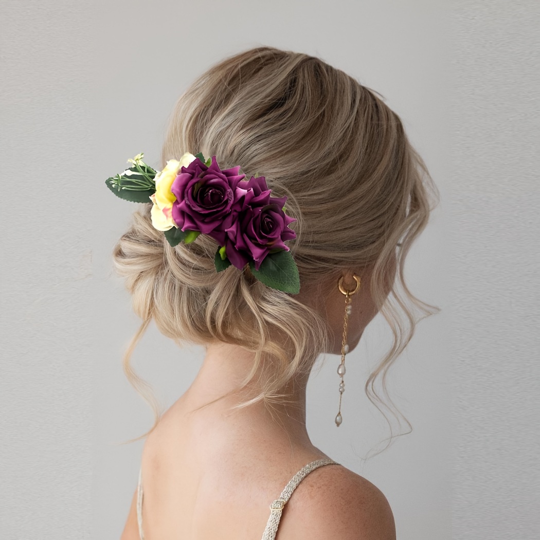 Bridesmaid floral hair store accessories