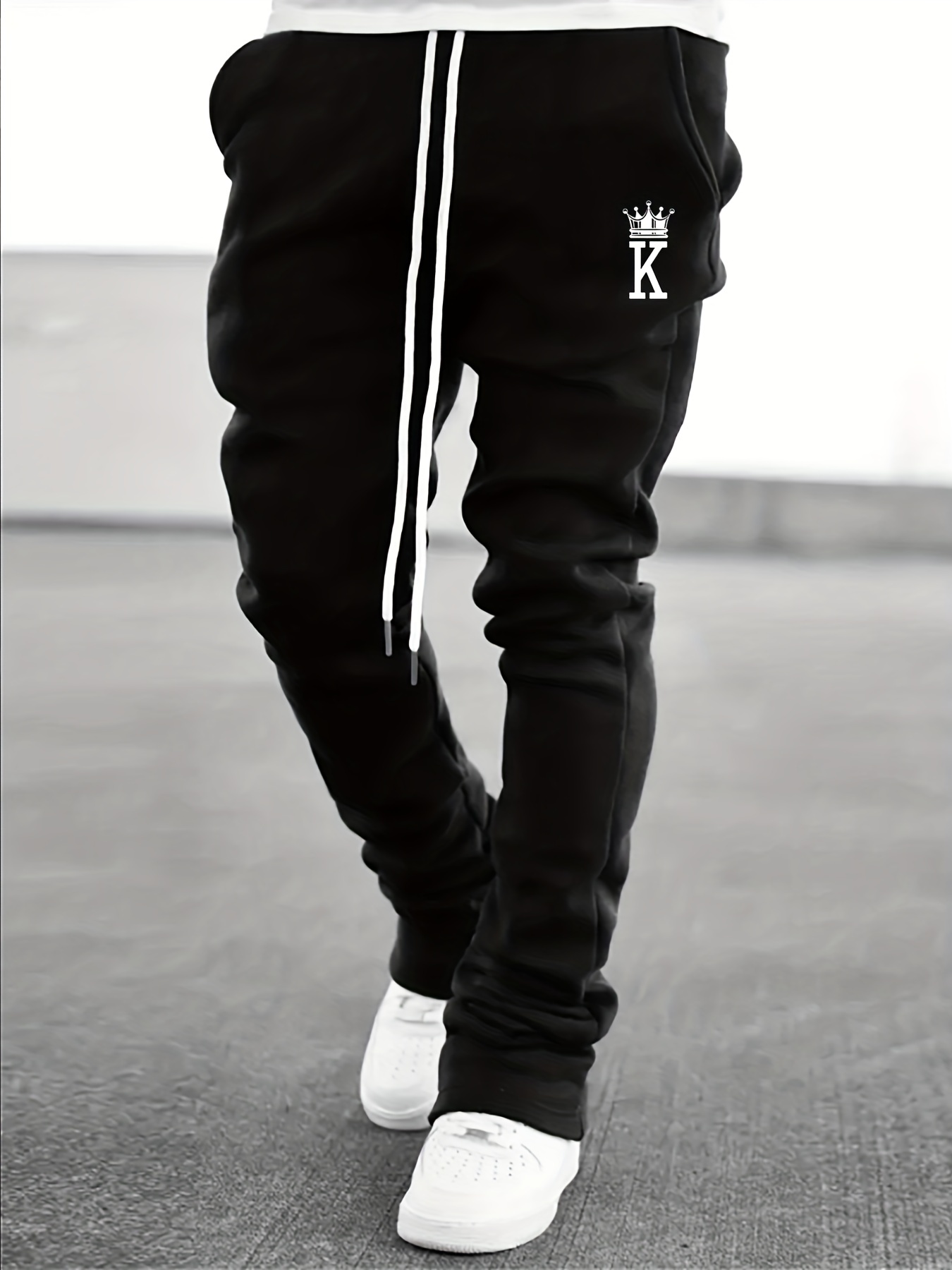 Men's Flare Pants with K Pattern