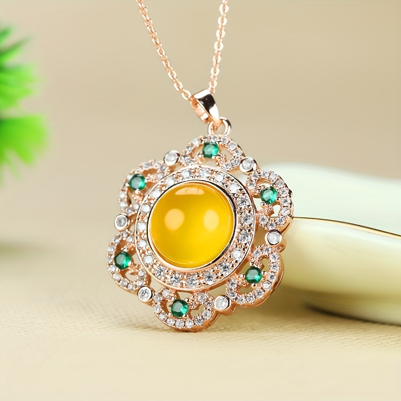 1pc delicate onyx inlaid pendant fashion necklace mens charm Temu