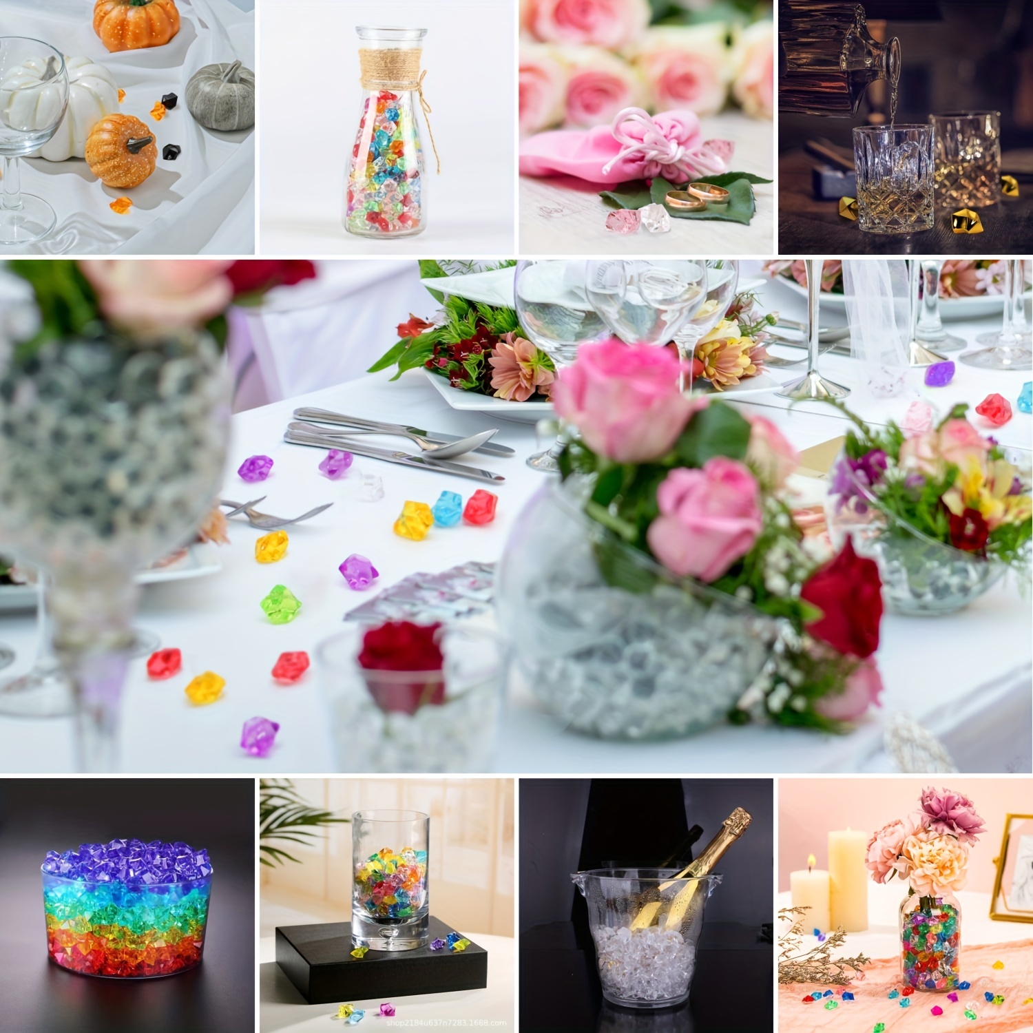 Dropship Premium Multicolored Fake Crushed Ice Rocks; Fake Diamonds Plastic  Ice Cubes Acrylic Clear Ice Rock Diamond Crystals Fake Ice Cubes Gems For  Decoration Wedding Display Vase Fillers to Sell Online at