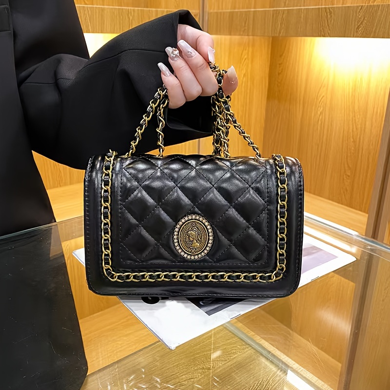 Versace Quilted Leather Crossbody Bag