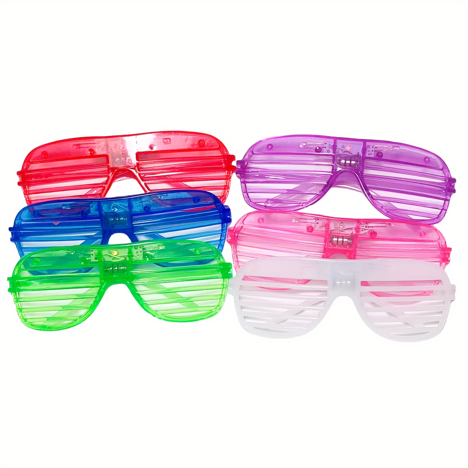  LIULIUBTY Gafas LED de corazón que brillan en la oscuridad,  suministros de fiesta para adultos y niños, gafas iluminadas, suministros  de fiesta de neón, persianas de obturador, gafas geniales, elección perfecta