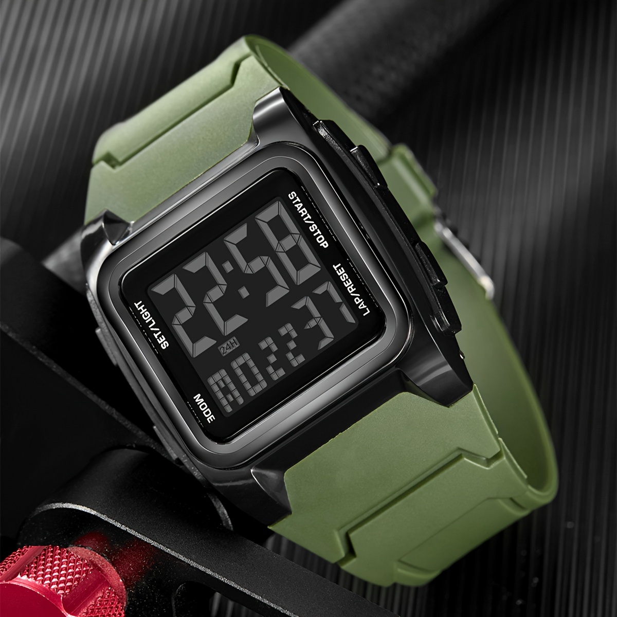 Sport Digital Watch Women Men Square Led Watch Silicone Electronic