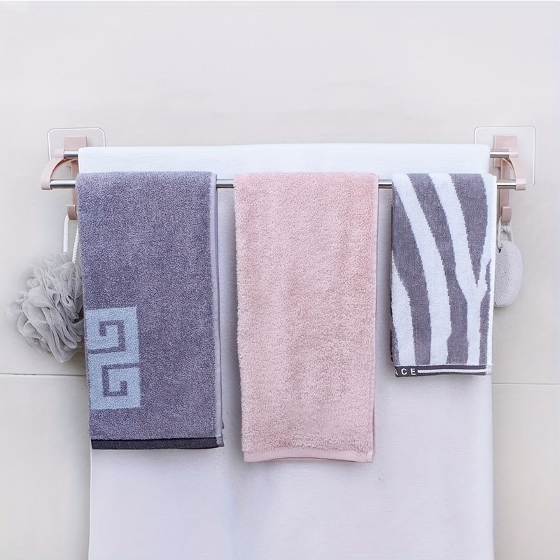 Double Rod Towel Bar Towel Rack Bathroom Wall Mounted Towel - Temu