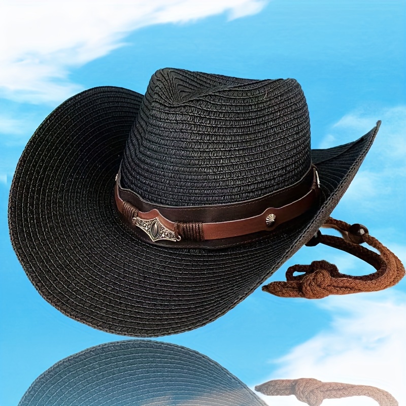 1pc Breathable Vintage Sunshade Big Brim Cowboy Hat For Outdoor Casual  Camping Fishing Mountaineering Vacation, Shop The Latest Trends