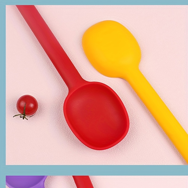 Silicone Spoon, Mixing Spoon, Salad Spoon, Kitchen Spoon For Cooking - Temu