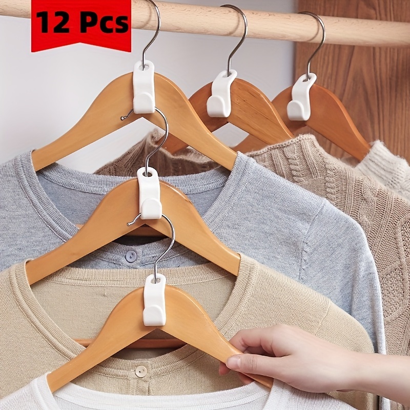 10pcs Coats Hanger Connection Hook Multifunctional Mini Hanger Connecting  Buckle Hook Space Saving Durable for Bedroom Wardrobes