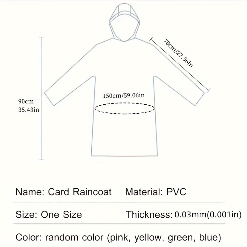 4pcs Portable Disposable Raincoats for Hiking and Cycling