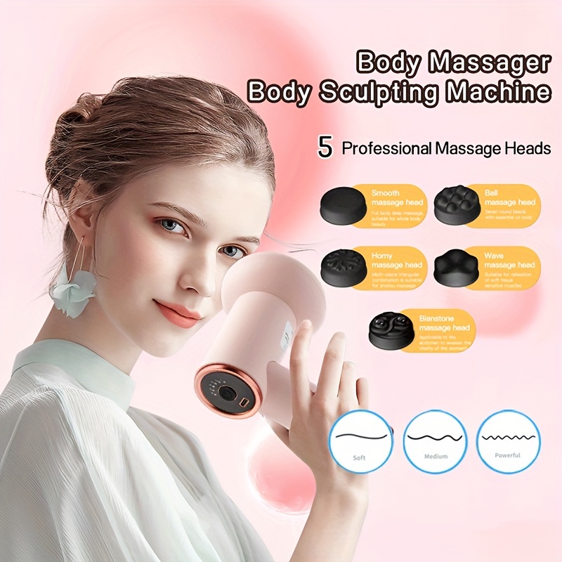 Rechargeable Hand Held Deep Tissue Massager Cordless for Muscles Back Full  Body