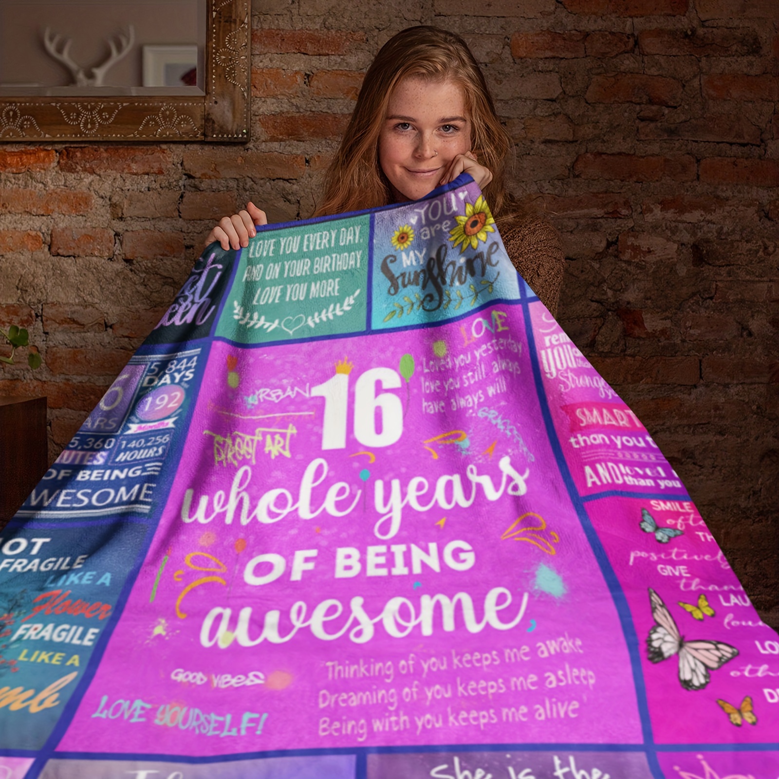 Sweet 16 Gifts for Girls,16th Birthday Gifts for Girls,to 16th Birthday  Blanket,Gifts for 16 Year Old Girl,16 Year Old Girl Gifts for  Birthday,Birthday Gifts for 16 Year Old,16th Birthday Decorations price in