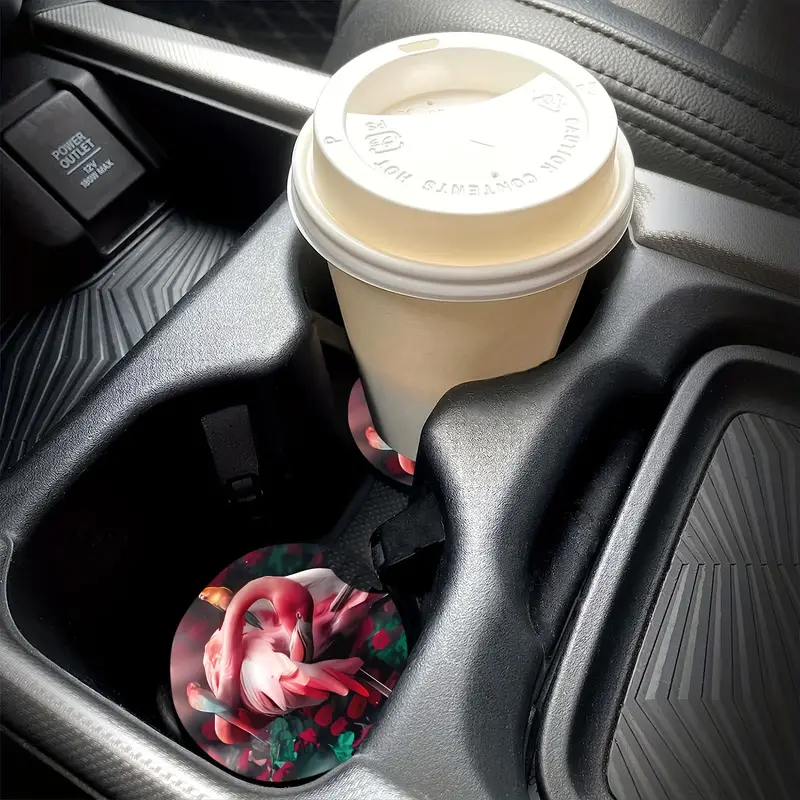 Cool Flamingo Car Cup Holder Coasters, Universal Non-slip Car Accessories,  Cute Car Accessories Gifts For Men And Women - Temu
