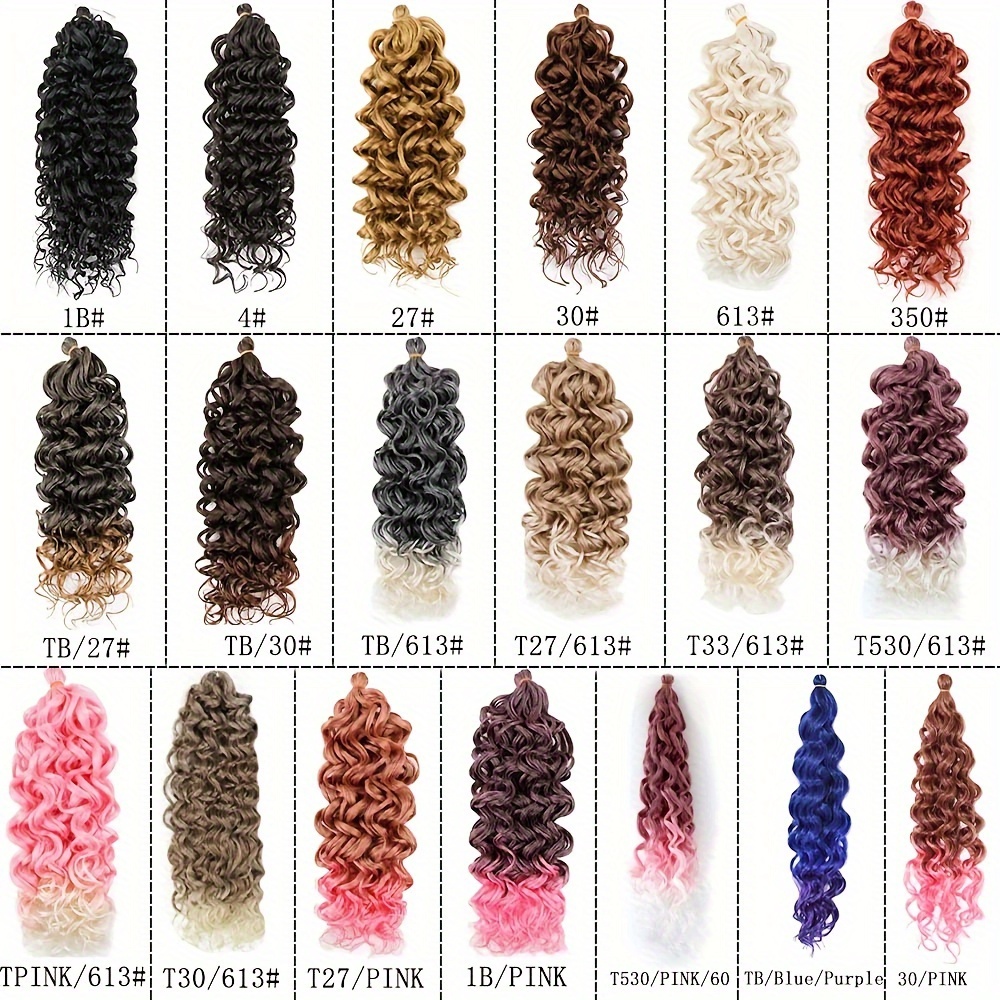 50 8cm Long Curls Crochet Hair Extensions - Natural Look for Everyday Use