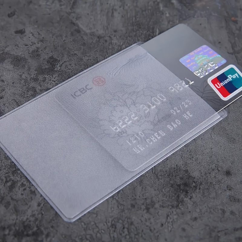 Porte-cartes transparent auto-adhésif en plastique durable