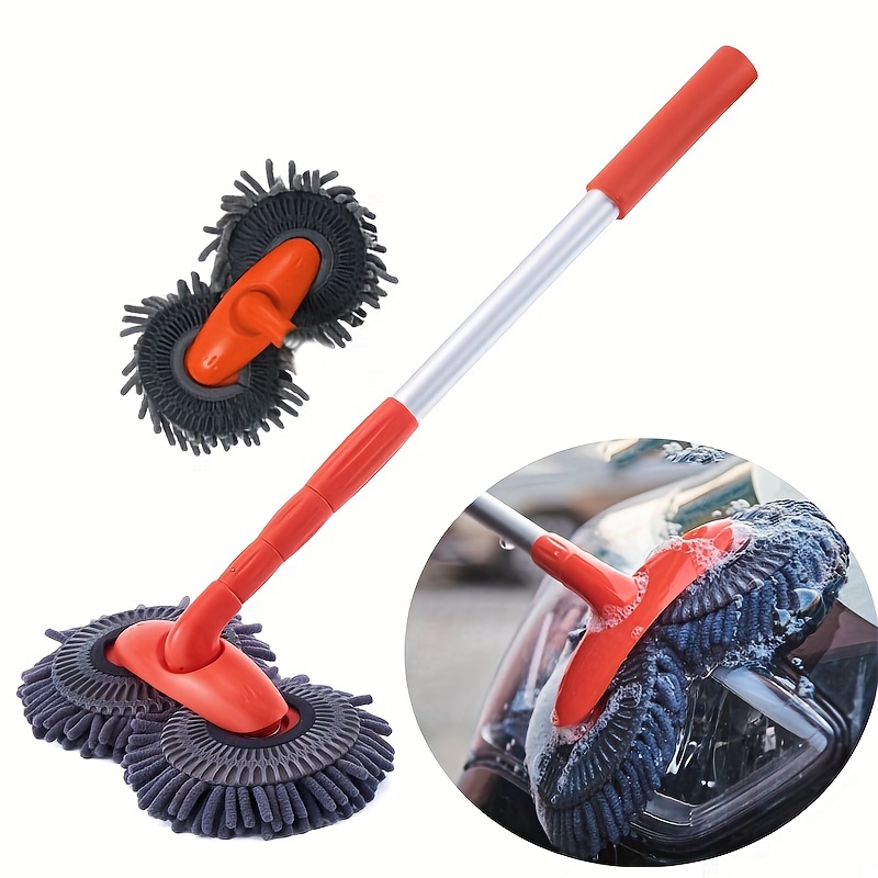 2022 Newest Car Cleaning Brush Car Wash Brush Telescoping Long Handle  Cleaning Mop Chenille Broom Car Cleaning Tool Kit - Sponges, Cloths &  Brushes - AliExpress