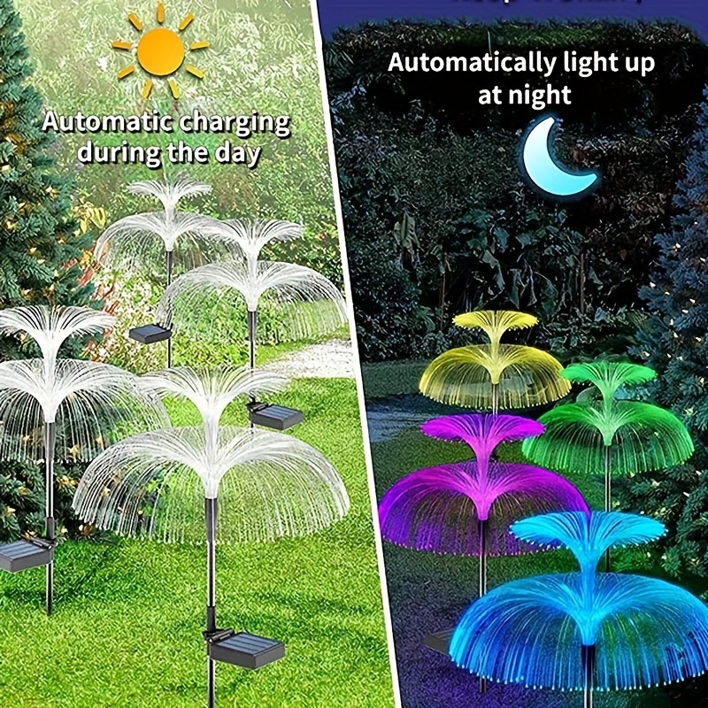 FORMIZON Lampe Solaire Jardin, 5 Pièces LED Méduse Lampes Solaires  Extérieures de Jardin avec Une Variété de Modes de Transformation de  Couleur pour
