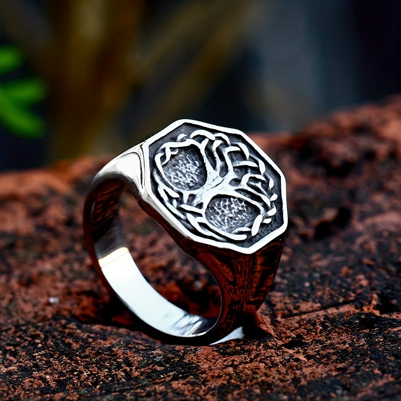 Men's Viking Amulet Tree Of Life Vintage Punk Ring