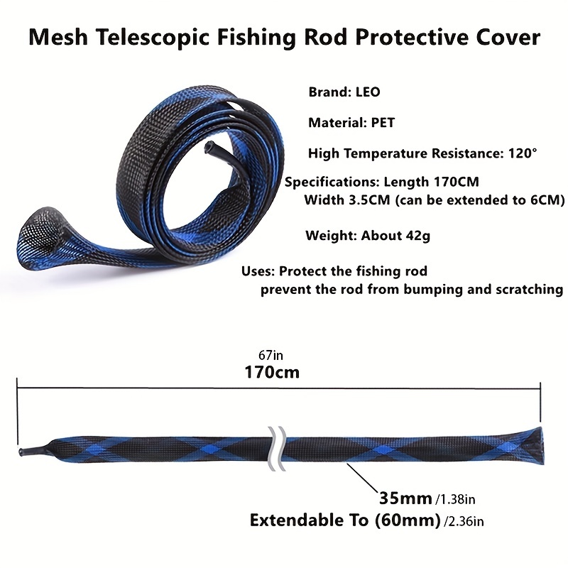 Durable Telescopic Fishing Rod Cover Ultimate Protection - Temu Canada