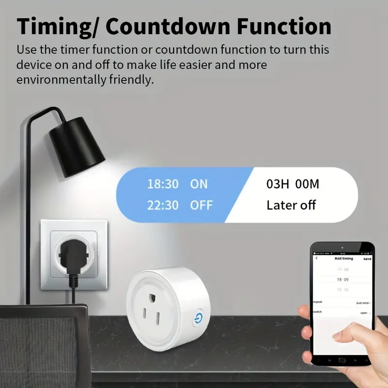 Smart Plug Wifi Socket Us 20a/16a10a Power Monitor Timing - Temu