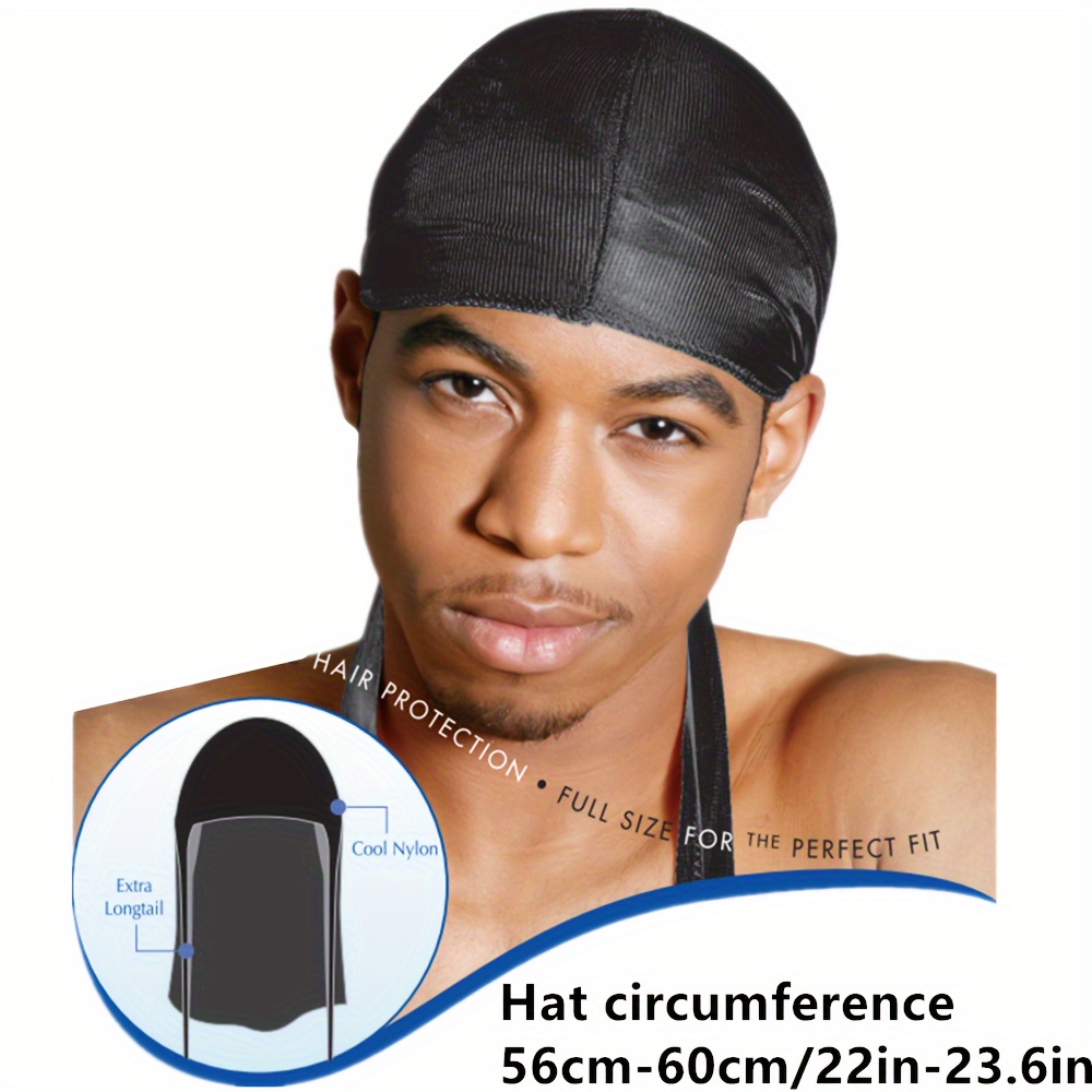 Silk Durag For Men Bandana Silky Du Rag Doo Rag - Temu