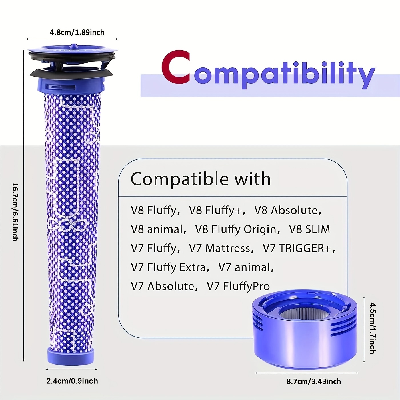 Vacuum Filters Replacement Compatible For V8 v7 Animal - Temu