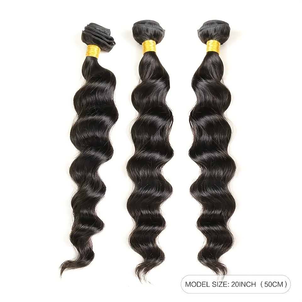 Brazilian Loose Deep Wave Hair Bundles 3 Bundles Remy Hair Temu