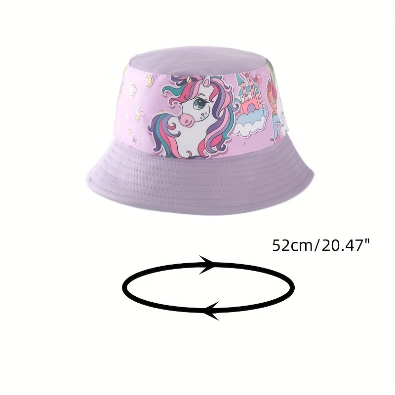 Buy Bucket Hat for Teen Girls Sun Hat Wide Brim Summer Beach Hat Kids  Packable Fisherman Cap for Girls 2-8 Years, Colorful Unicorn, 2-8 Years at