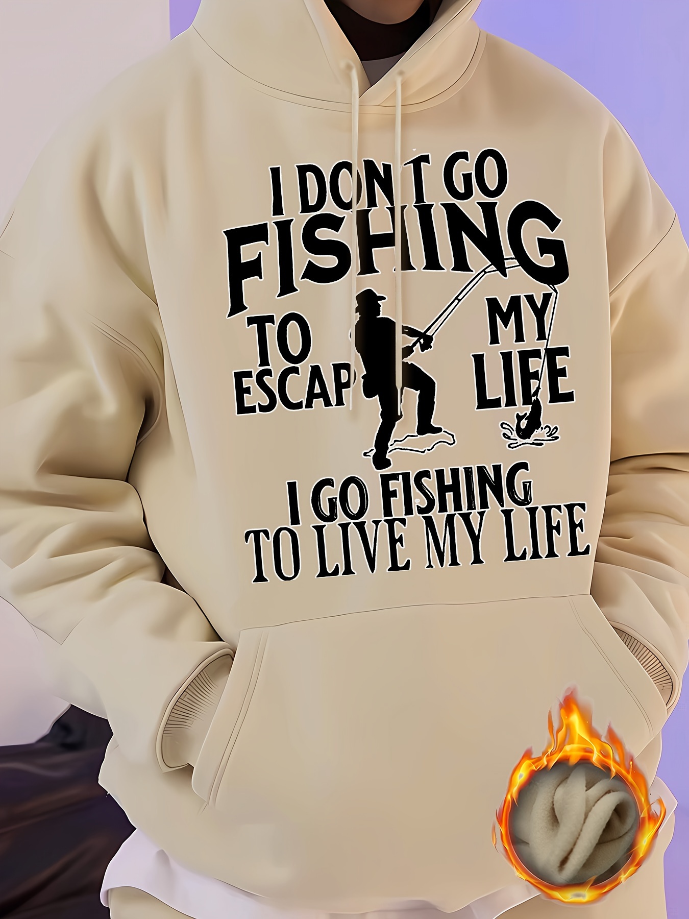 Fishing Print Hoodie, Cool Hoodies For Men, Men's Casual Pullover Hooded  Sweatshirt With Kangaroo Pocket Streetwear For Winter Fall, As Gifts