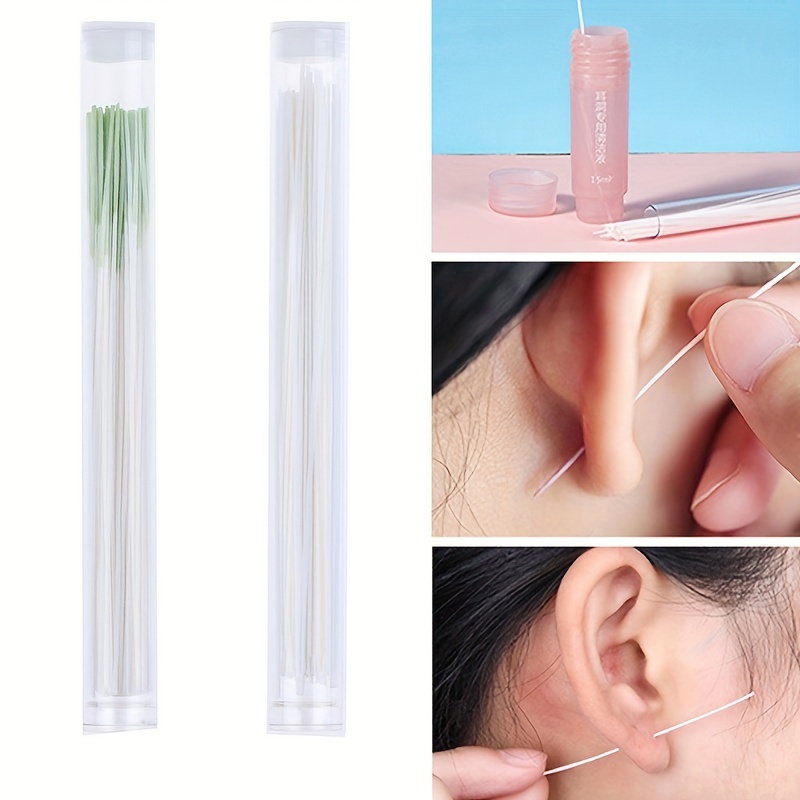 Earrings Hole Cleaner piercing Floss Disposable Piercing - Temu