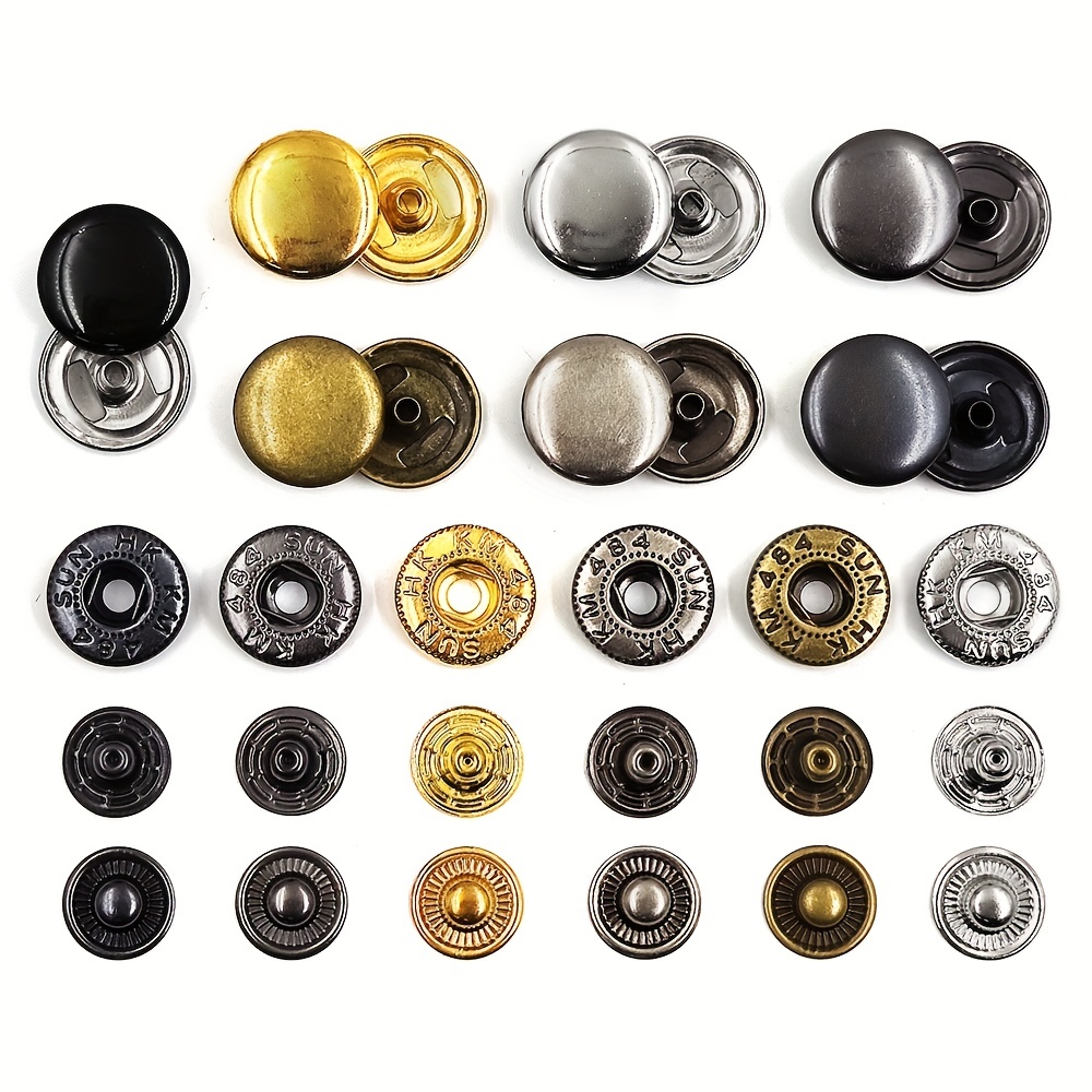 New Metal Invisible Snap on Hand stitched Buttons Versatile - Temu