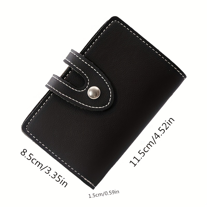 Anti-Theft ID Credit Card Holder Fashion Women's 24 Cards Slim PU Leather Pocket Case Purse Wallet