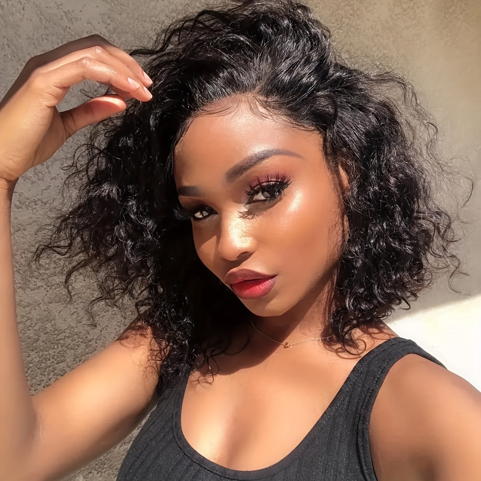 

10-14 Inch Water Wave Bob Wig Human Hair Deep Curly Short Bob Wig Lace Front Wigs Human Hair 13x4 Lace Frontal Wigs For Women Glueless Wet And Wavy Lace Front Wigs Human Hair