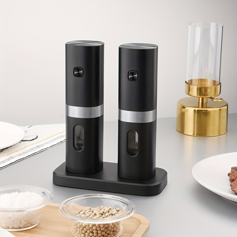 Rechargeable Electric Salt And Pepper Grinder Set, Electric Adjustable Spice  Grinder, Automatic Pepper Mill, Reusable Pepper Crusher For Kitchen Camping  Picnic Camping, Kitchen Gadgets, Kitchen Supplies, Chrismas Gifts,  Halloween Gifts - Temu