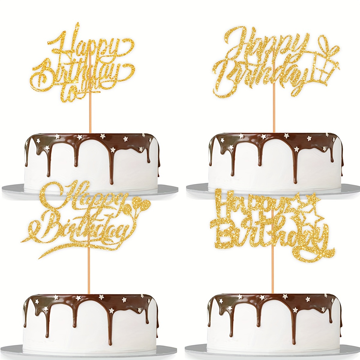 Happy Birthday Cake Decoration Happybirthday Letter - Temu