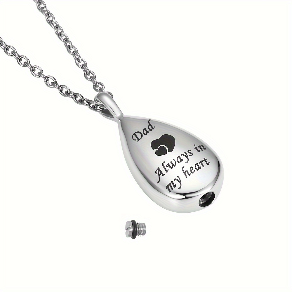 Urn Necklace for Ashes Stainless Steel Keepsake Waterproof