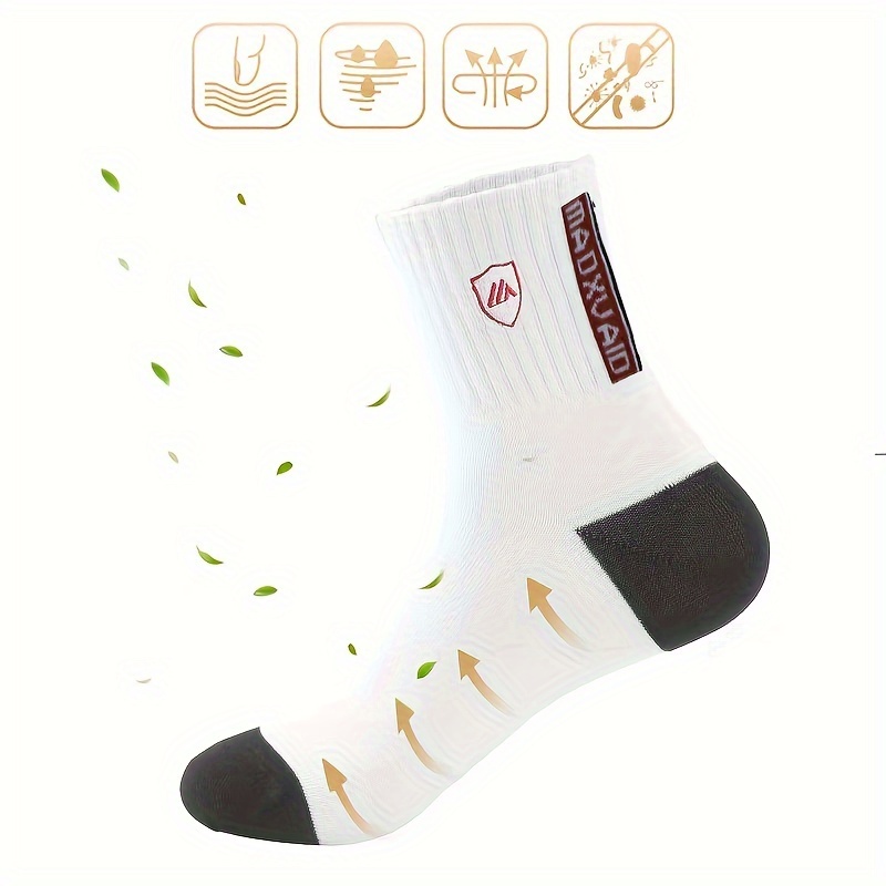 5 Pairs Apring And Fall Mens Sports Socks Summer Leisure Sweat Absorbent Comfortable Thin Breathable Basketball Meias EU 38-43