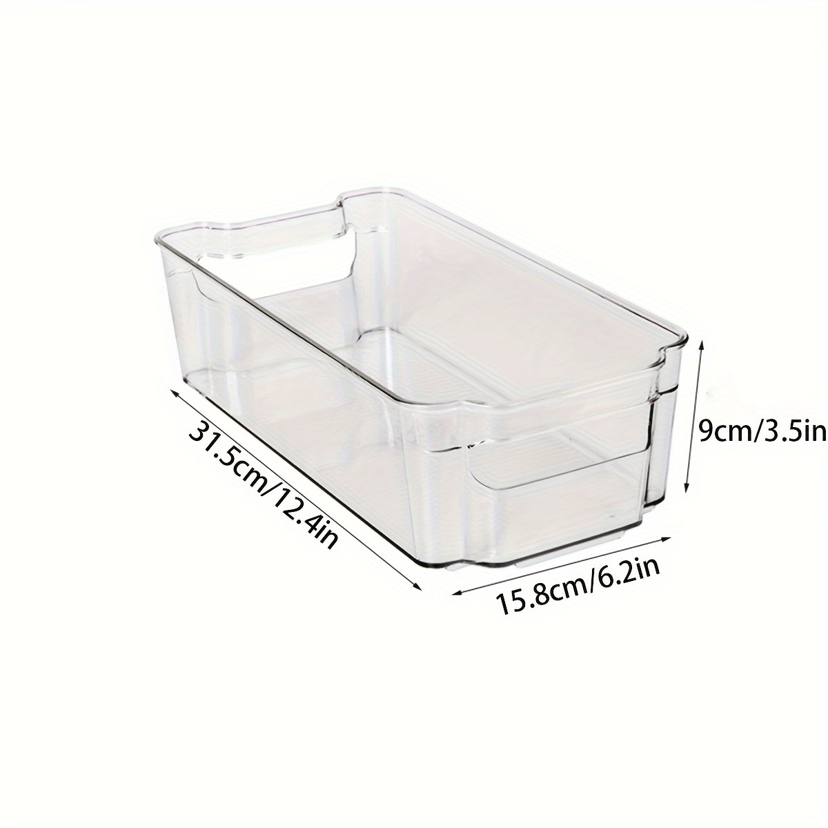  Set Of 8 Refrigerator Pantry Organizer Bins - 4 Big And 4 Small  Clear Food Storage Baskets for Kitchen, Countertops, Cabinets, Freezer,  Bedrooms, Bathrooms - Plastic Household Storage Containers : Home & Kitchen