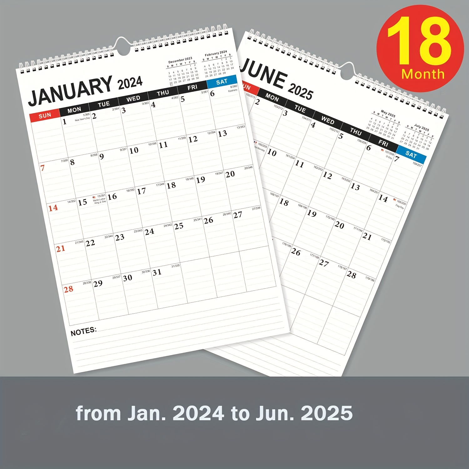 2024 2025 Planificateur 18 Mois Plannings Quotidiens - Temu Canada