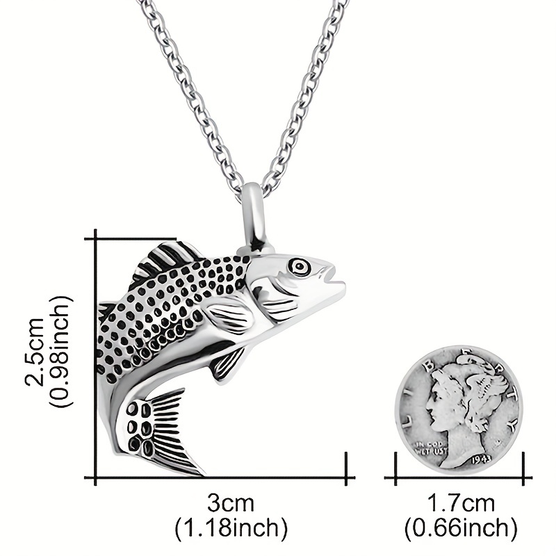 Cremation Jewelry Ashes Stainless Steel Fish Shape Design - Temu