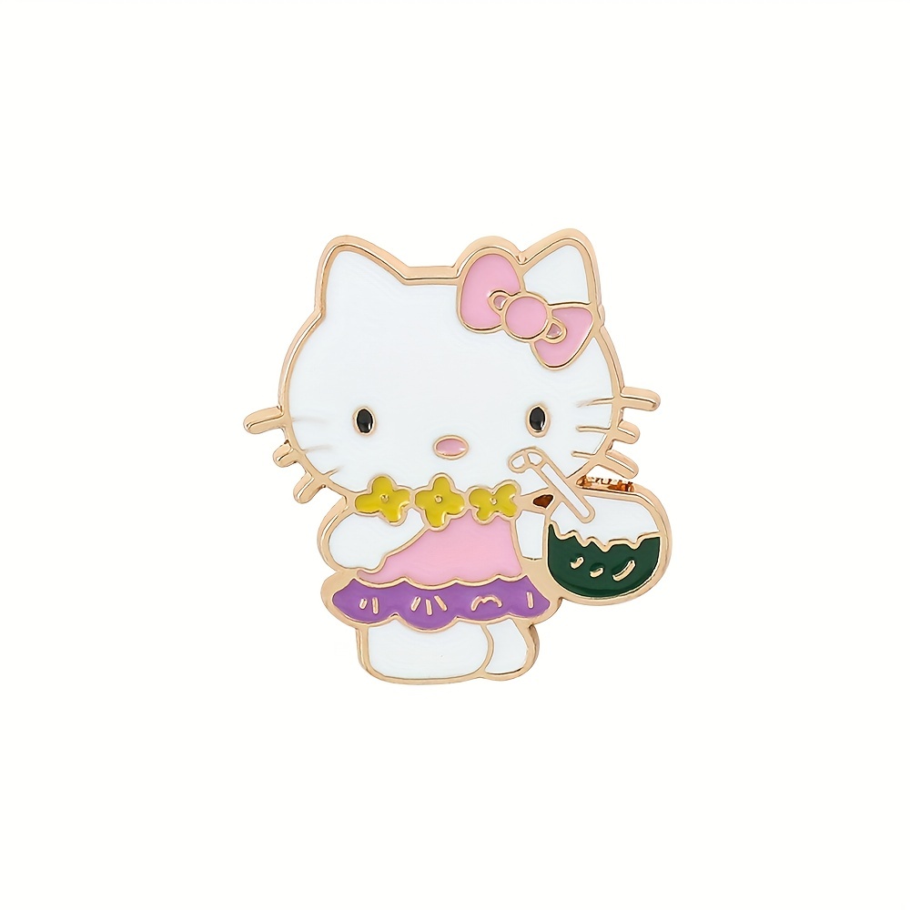 Kitty Cat Brooch Creative Hello Kitty Enamel Pin - Temu