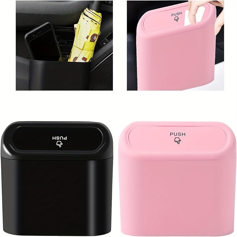  ZANZAN papelera portátil para coche, basura, basura, basura,  para coche, oficina, habitación de bebé, habitación de estudio, color rosa  : Hogar y Cocina